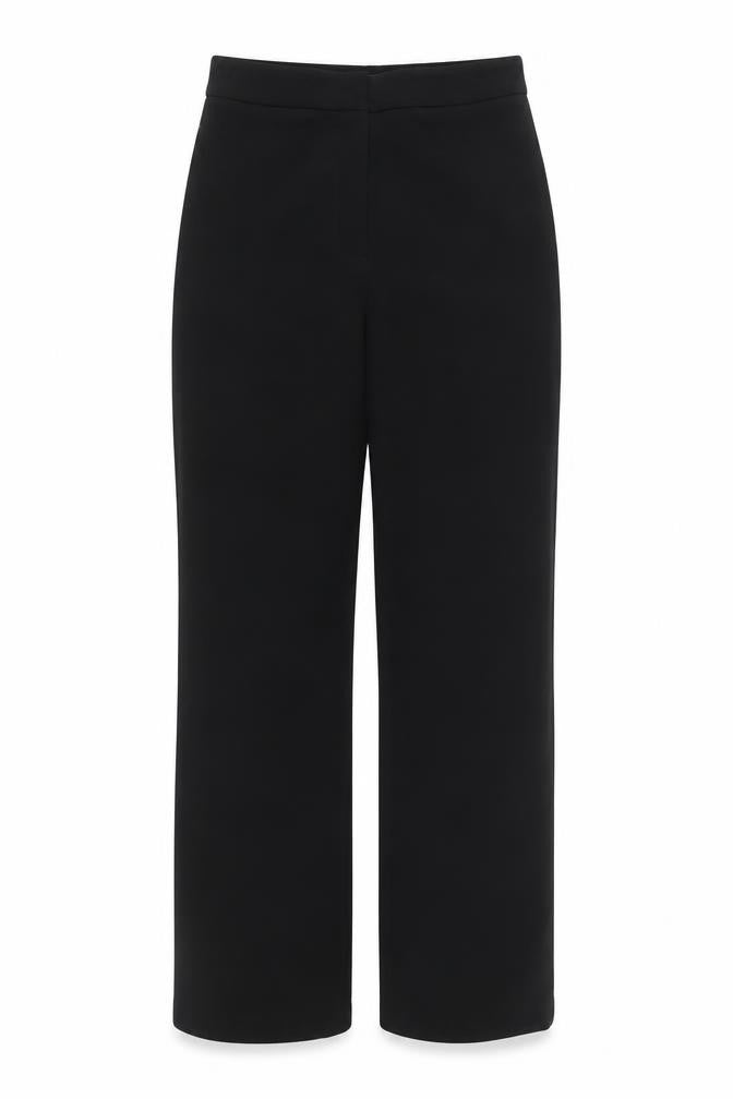 H&M Women Black Size 8 Straight Leg Stretch Trousers