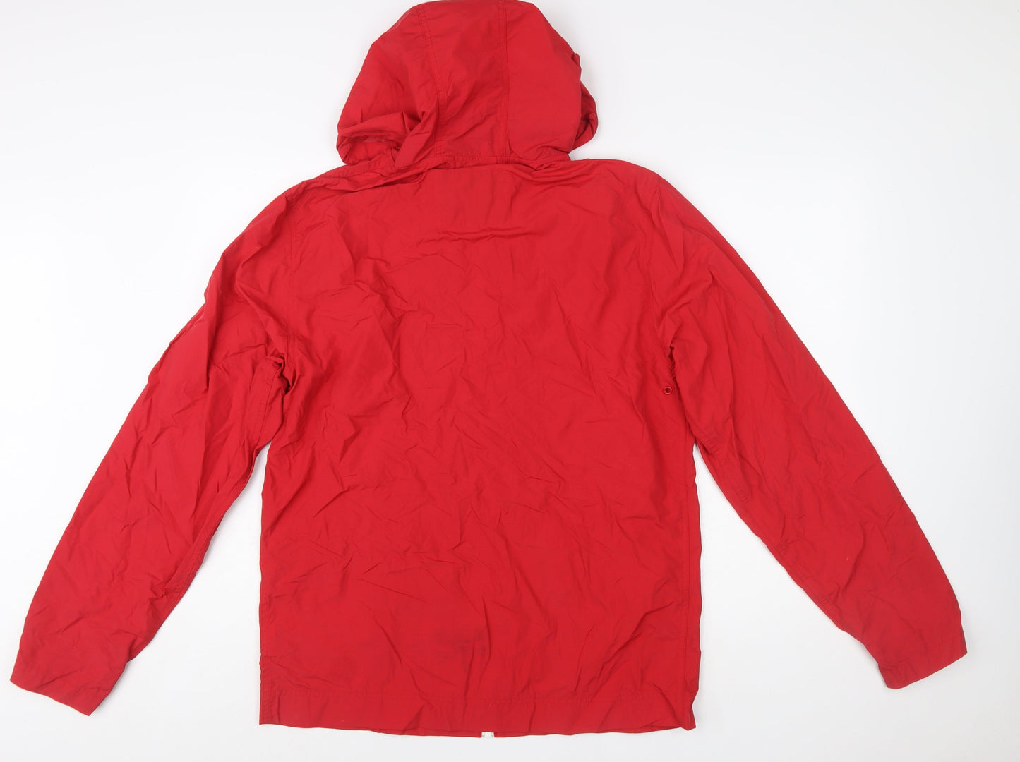 Jack Wills Men’s Red Hooded Windbreaker Jacket Size M Nylon Lightweight