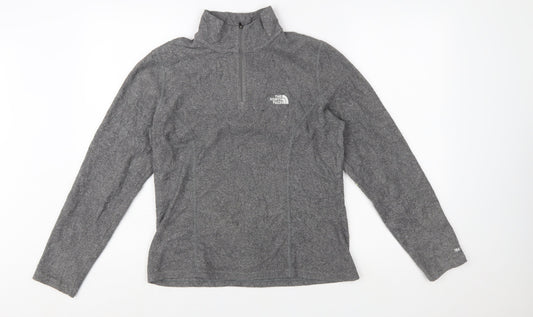 The North Face Women's Grey Fleece Pullover Sweatshirt M 1/2 Zip