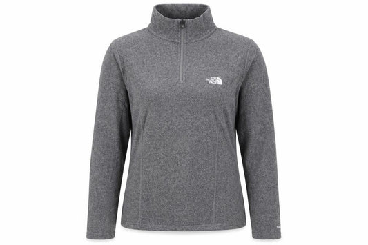 The North Face Women's Grey Fleece Pullover Sweatshirt M 1/2 Zip