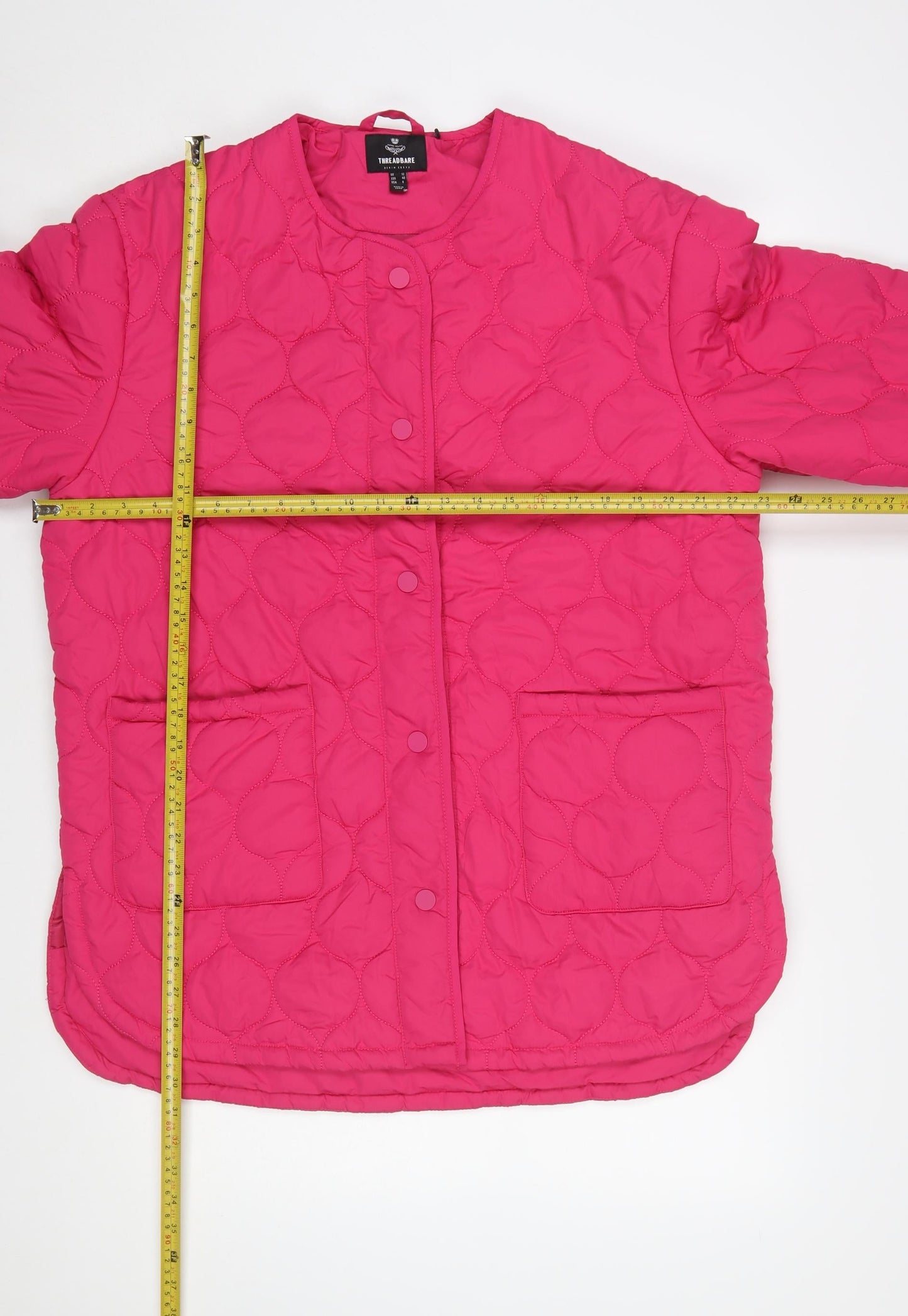 Threadbare Women's Pink Quilted Mid-Length Jacket Size 12