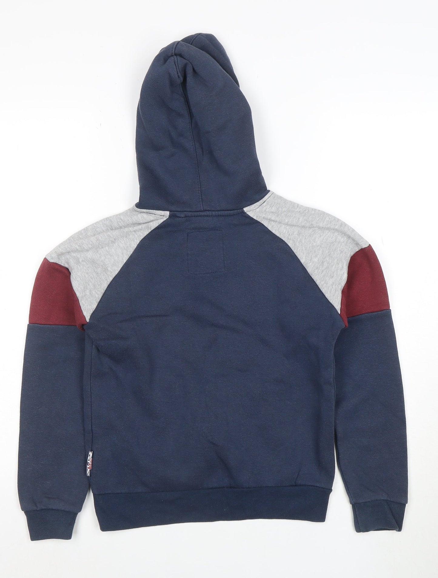 Lee Cooper Boys Blue Colourblock Pullover Hoodie 9-10 Years