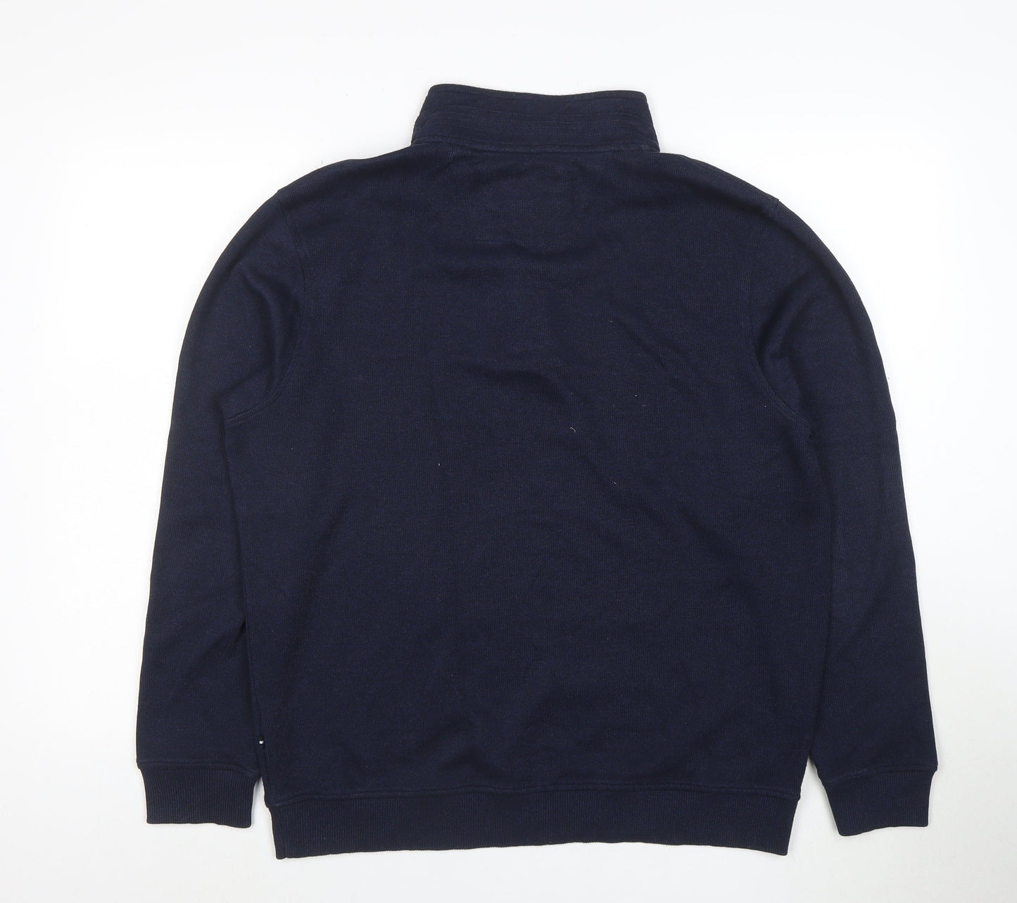 Maine New England Men's Blue Henley Sweatshirt L Classic Style