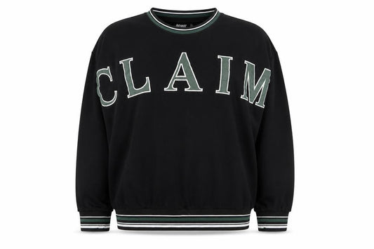 Reclaimed Vintage Women's Black Medium Pullover Sweatshirt