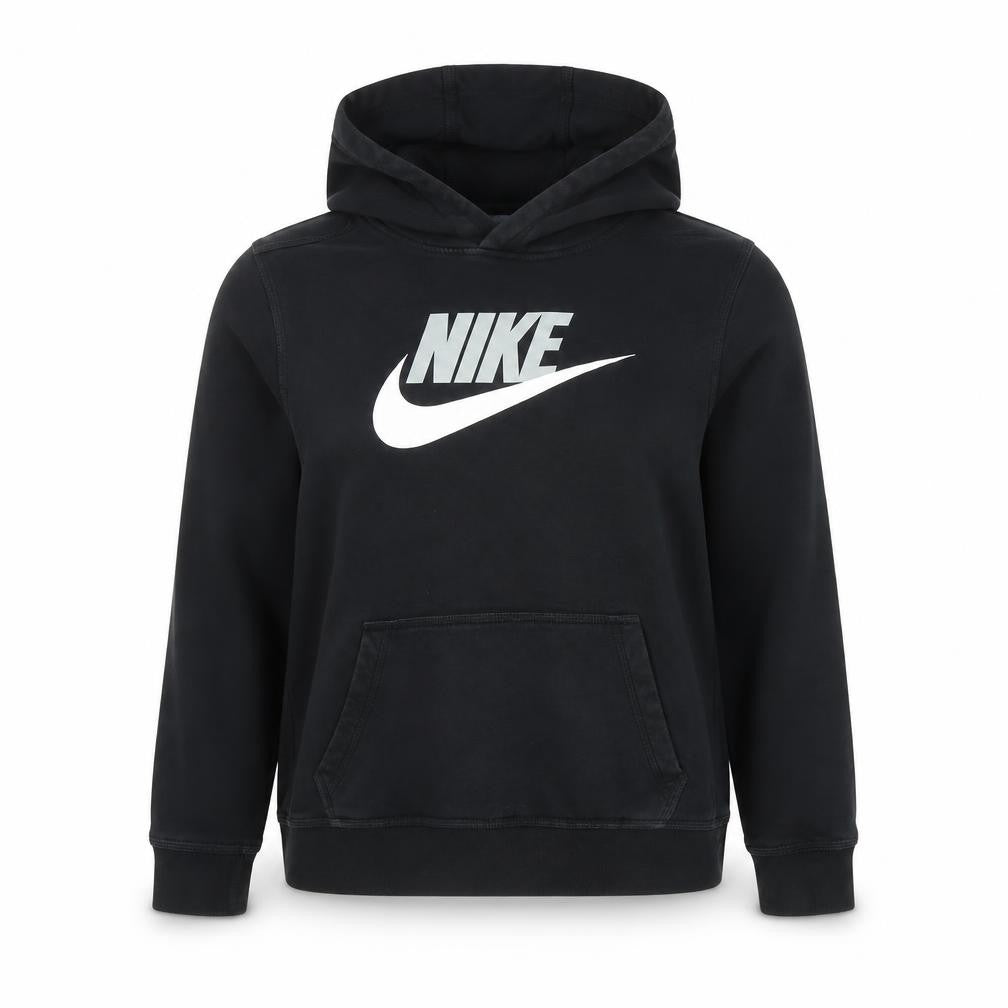 Nike Womens Black Pullover Hoodie XL Cotton Blend Logo Print