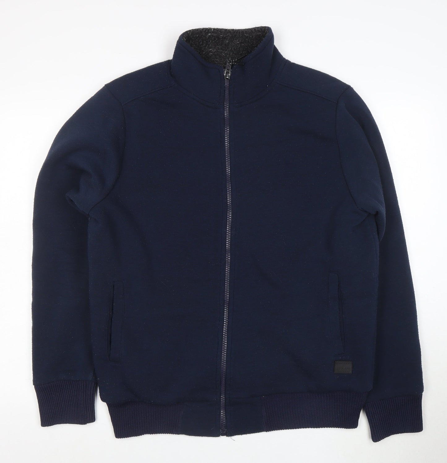 Dissident Men's Blue Full Zip Fleece Lined Sweatshirt Size L