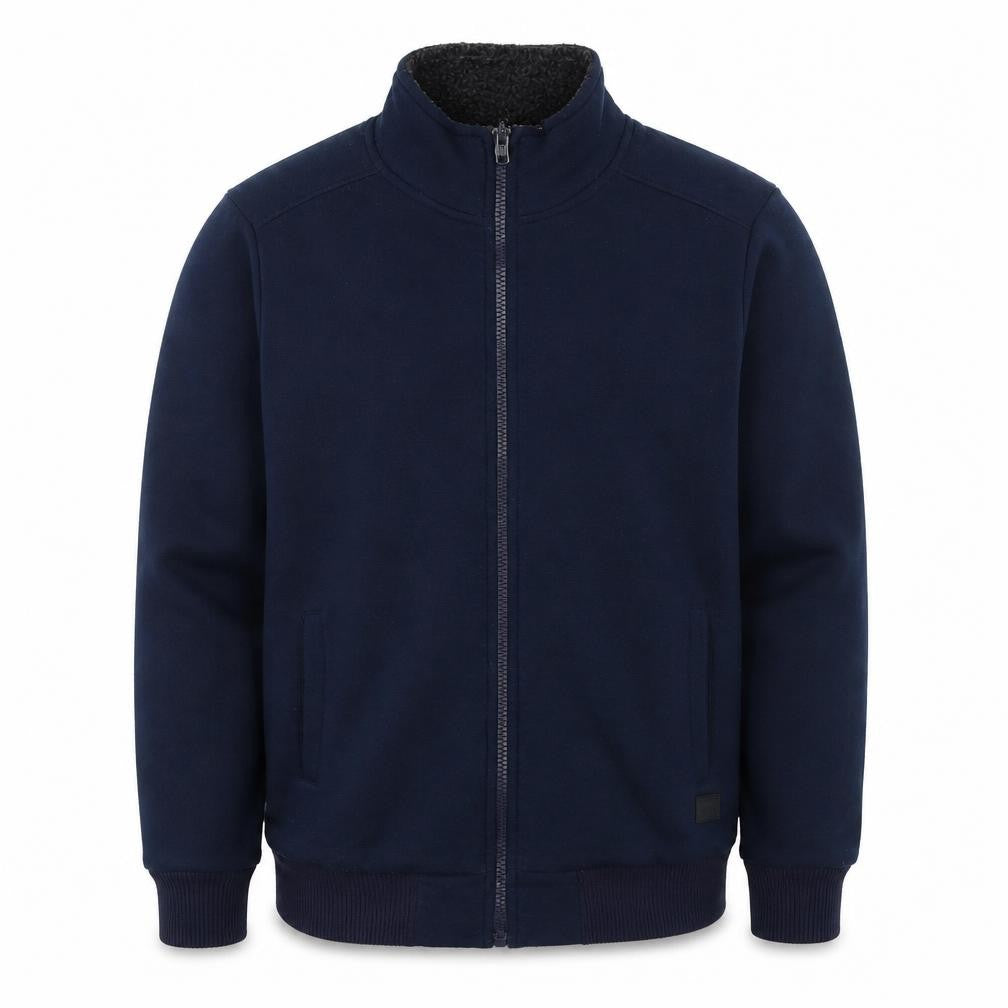 Dissident Men's Blue Full Zip Fleece Lined Sweatshirt Size L