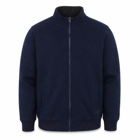 Dissident Men's Blue Full Zip Fleece Lined Sweatshirt Size L