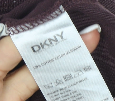 DKNY Men's Brown Cotton Polo Shirt XS Casual Classic Style