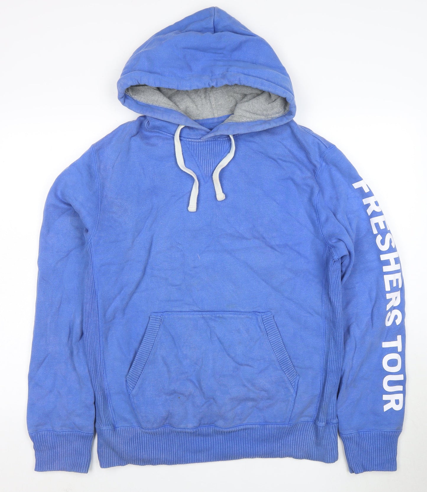Jack Wills Men's Blue Small Pullover Hoodie Freshers Tour Music Graphic