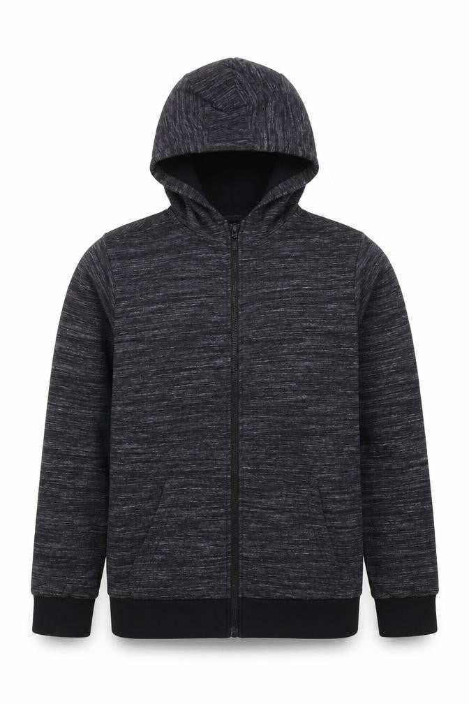 Urban Outlaws Boys Black Full Zip Hoodie Size 13-14 Years Cotton Blend
