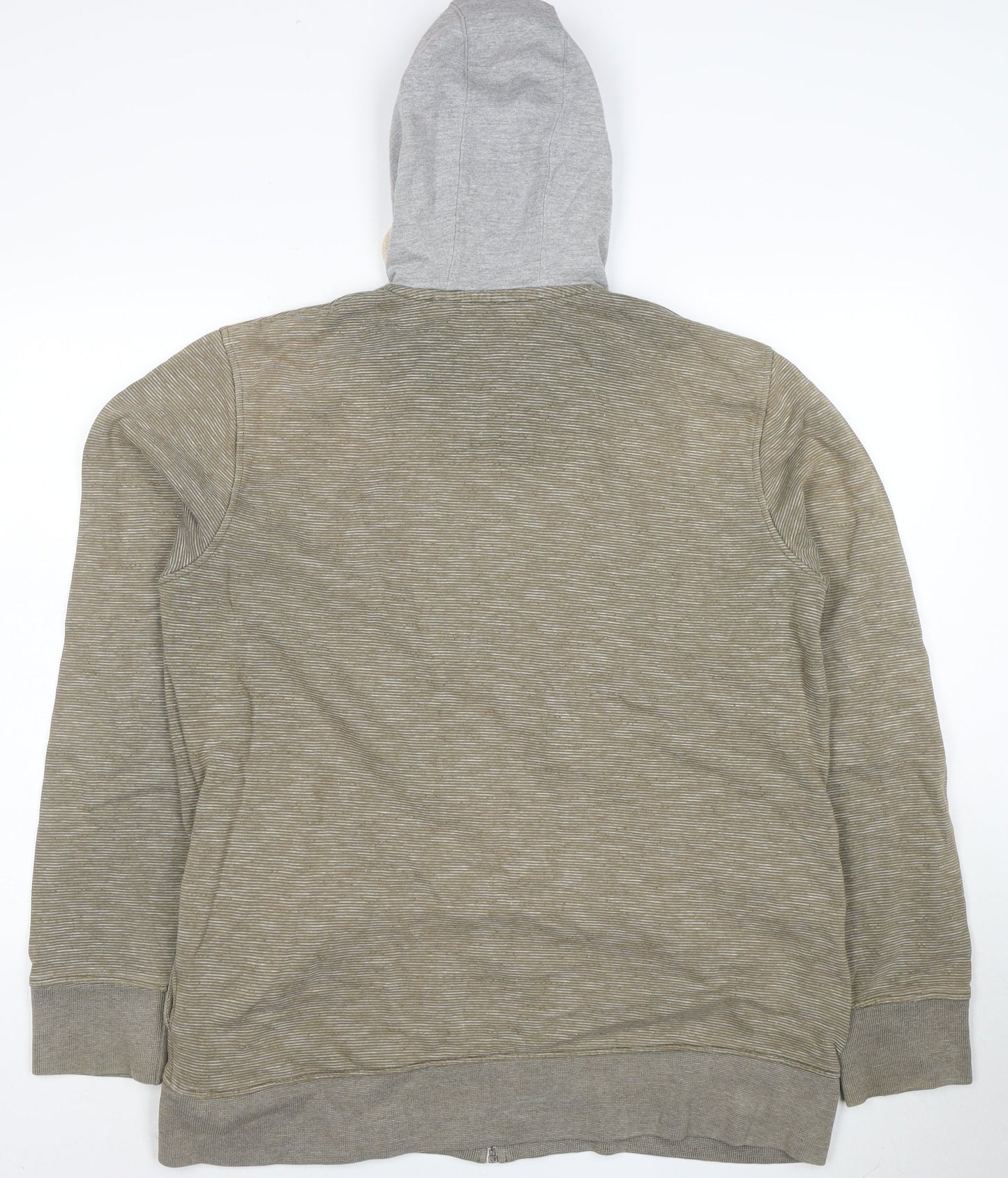 Next Men's Green Full Zip Hoodie XL Cotton Jersey
