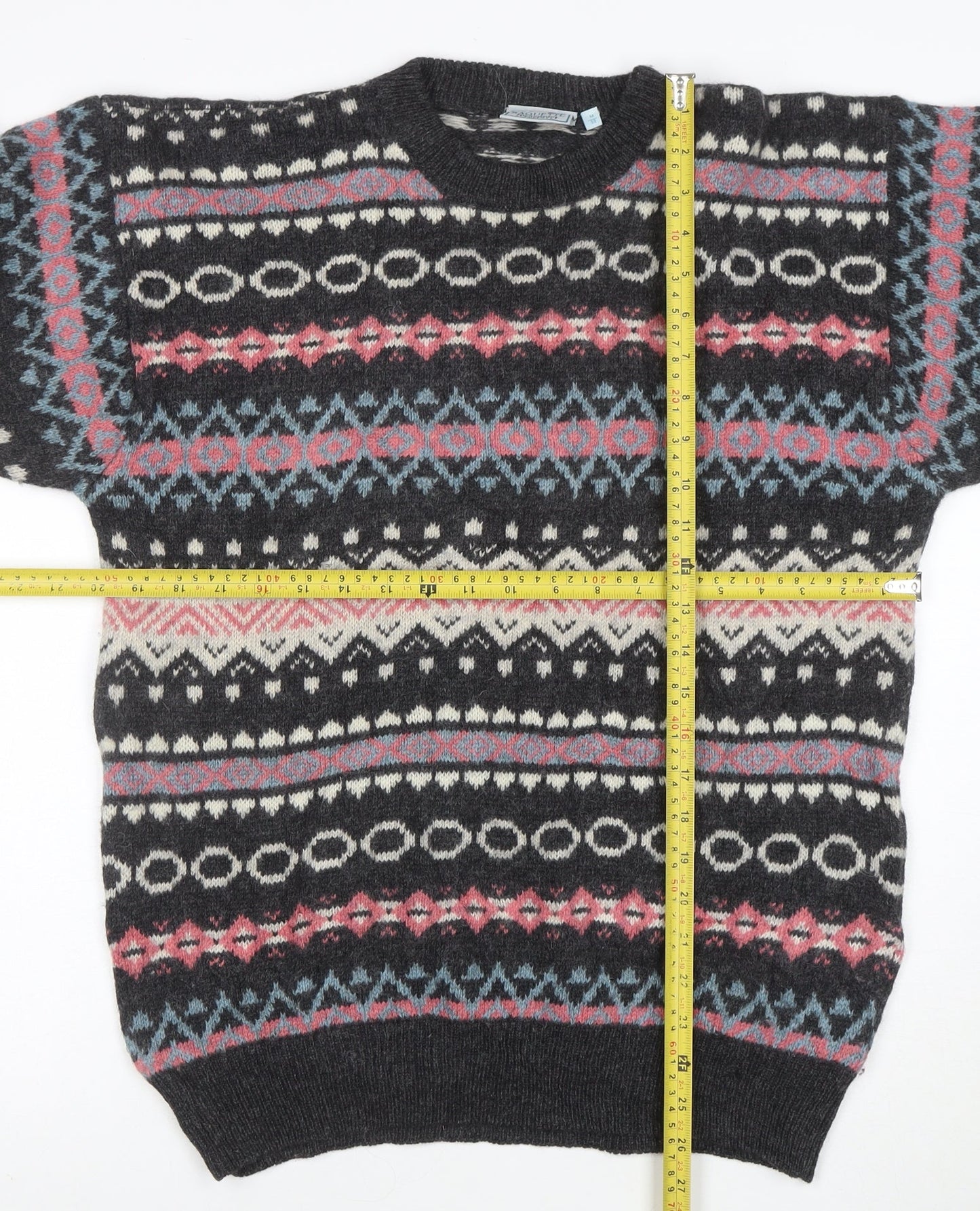 Raquette Men's Multicoloured Fair Isle Wool Jumper M