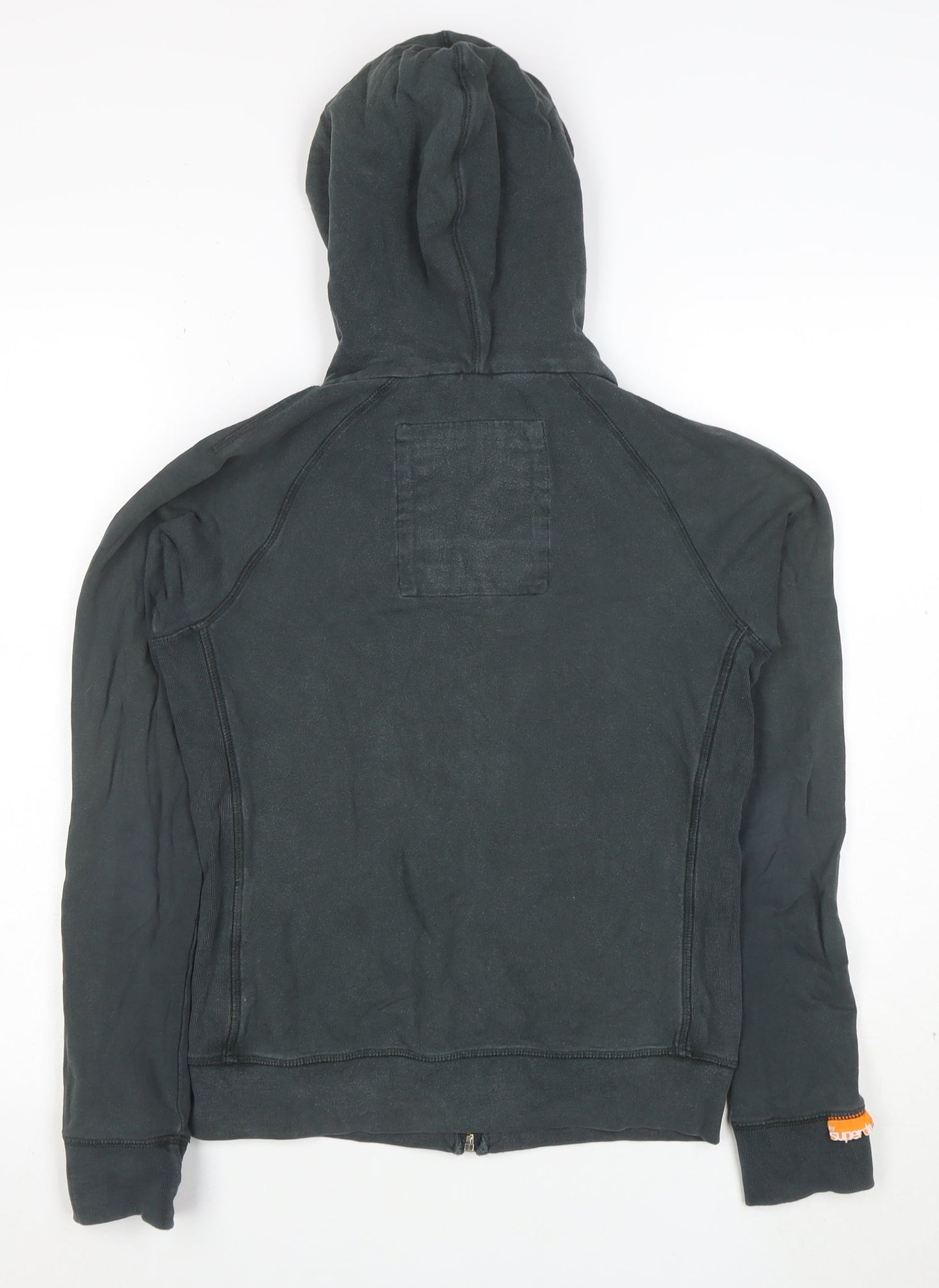 Superdry Womens Black Small Full Zip Hoodie Cotton Blend