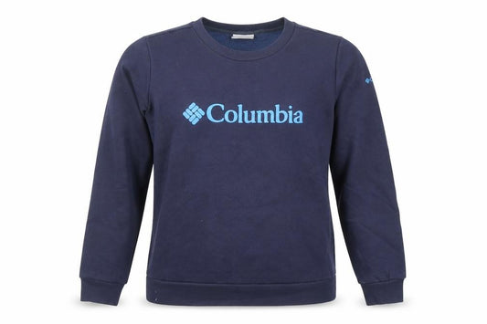 Columbia Women Navy Blue M Pullover Sweatshirt Crew Neck Cotton Blend