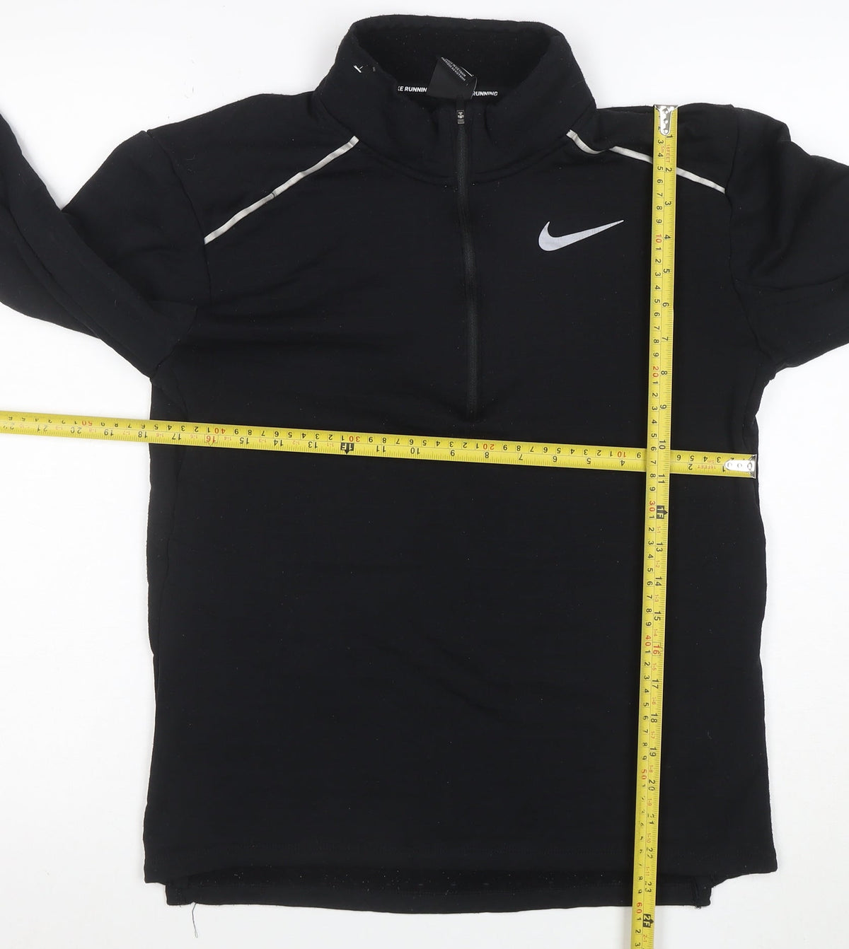 Nike Women's Black Small 1/4 Zip Running Top Long Sleeve Activewear