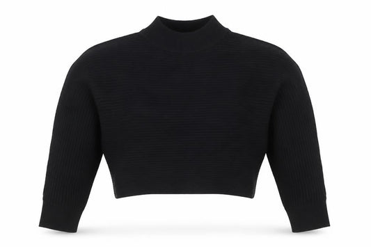 New Look Women’s Black Mock Neck Relaxed Knit Jumper Size M