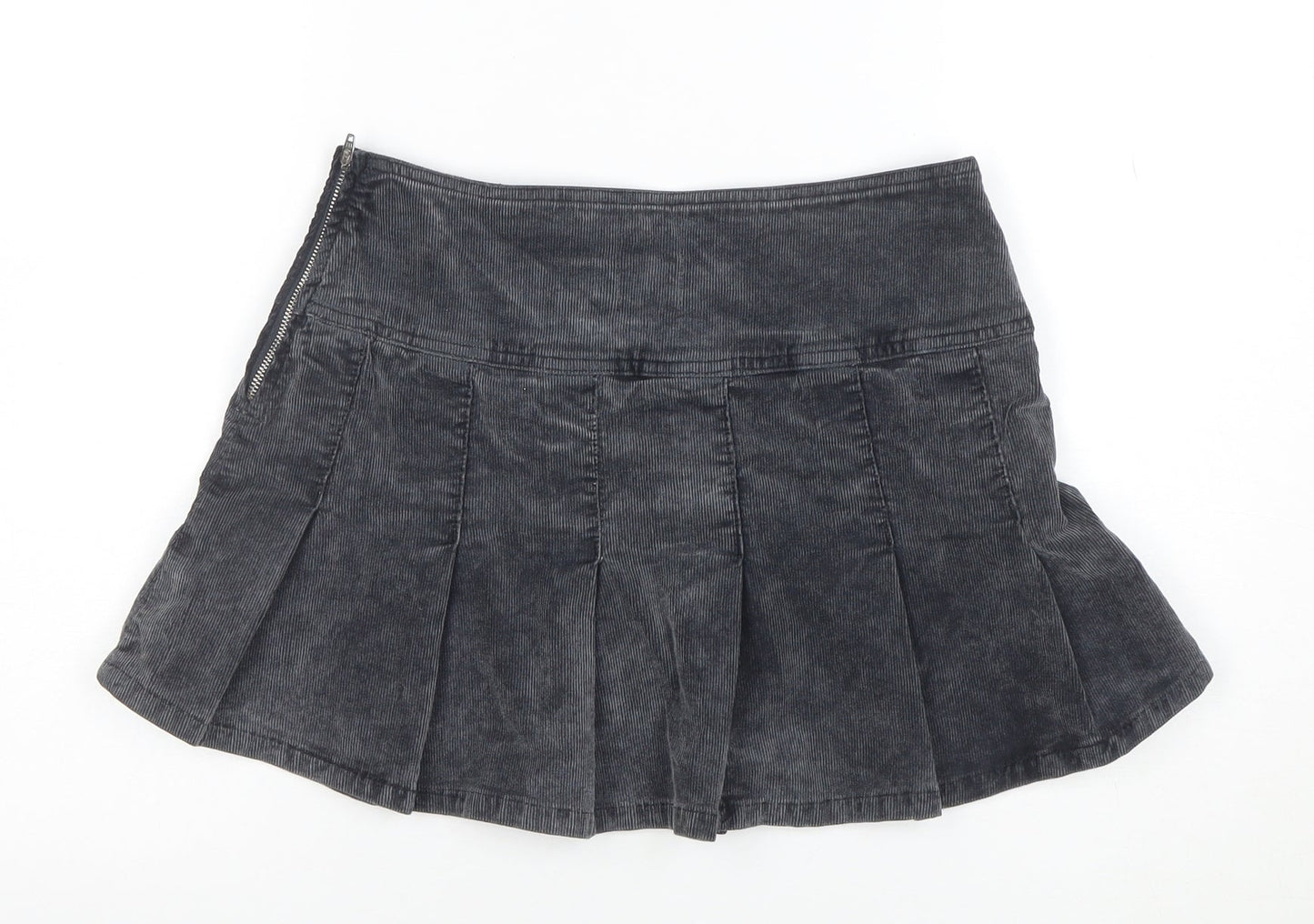 BDG Urban Outfitters Womens Grey Pleated Corduroy Mini Skirt Size S