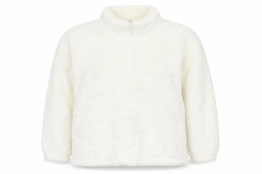 Boohoo Women’s White 1/4 Zip Fleece Hoodie UK 20