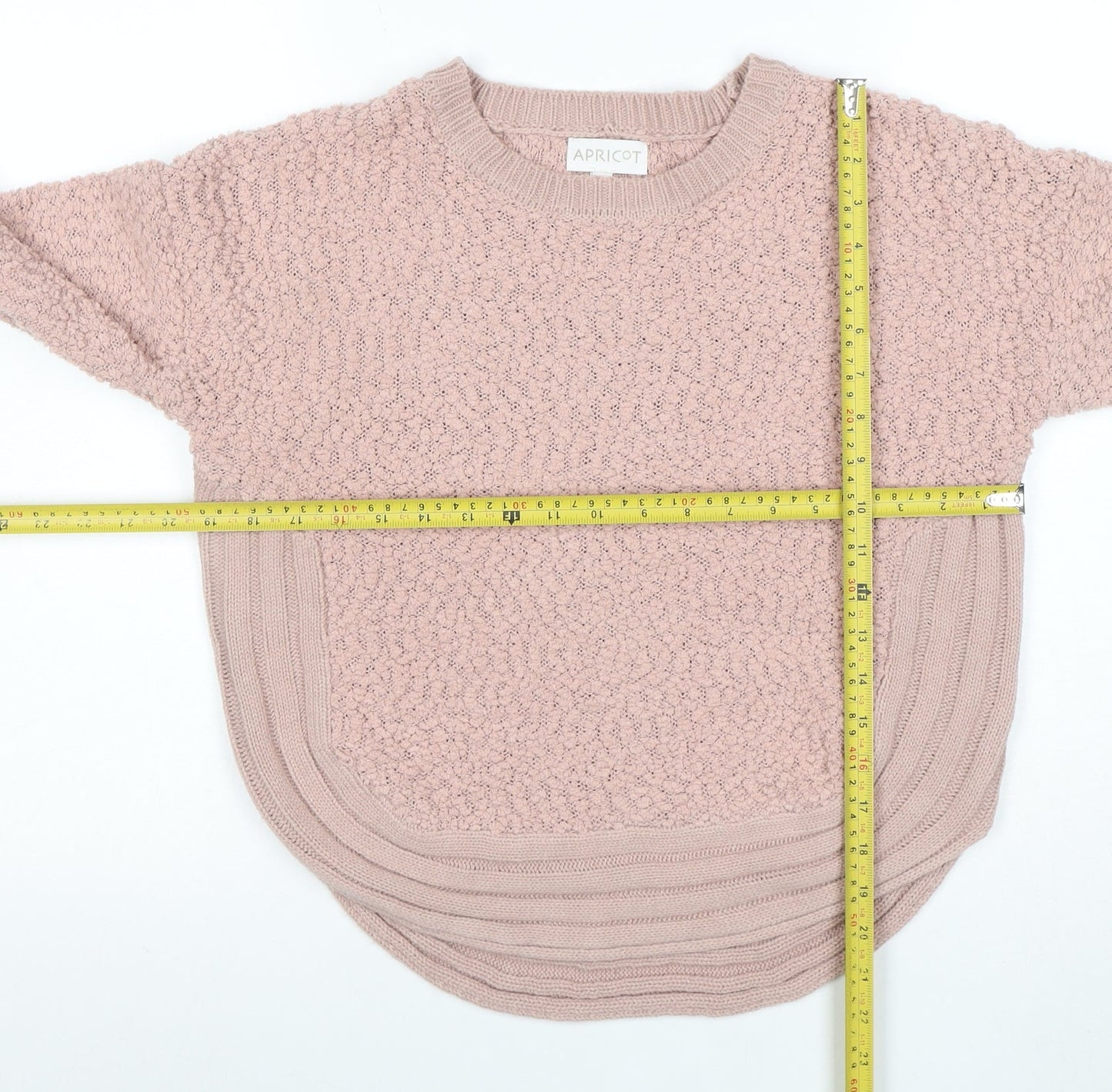 Apricot Womens Pink Crew Neck Chunky Knit Jumper Size 10