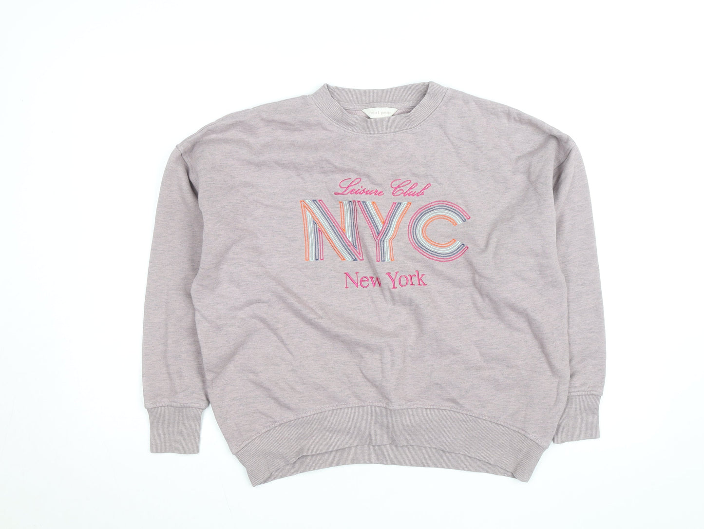 Next Women Grey NYC Graphic Pullover Sweatshirt Size XS