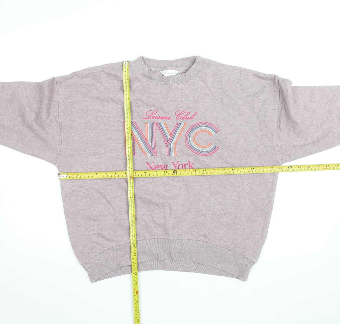 Next Women Grey NYC Graphic Pullover Sweatshirt Size XS
