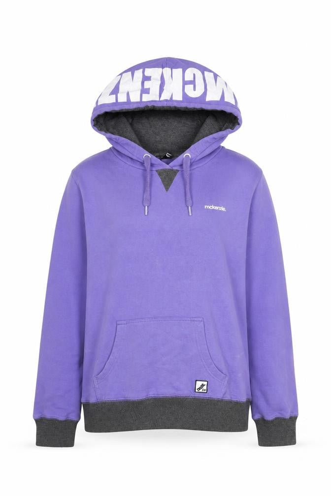 McKenzie Women Purple Hoodie Size L Pullover Logo Hooded Sweatshirt