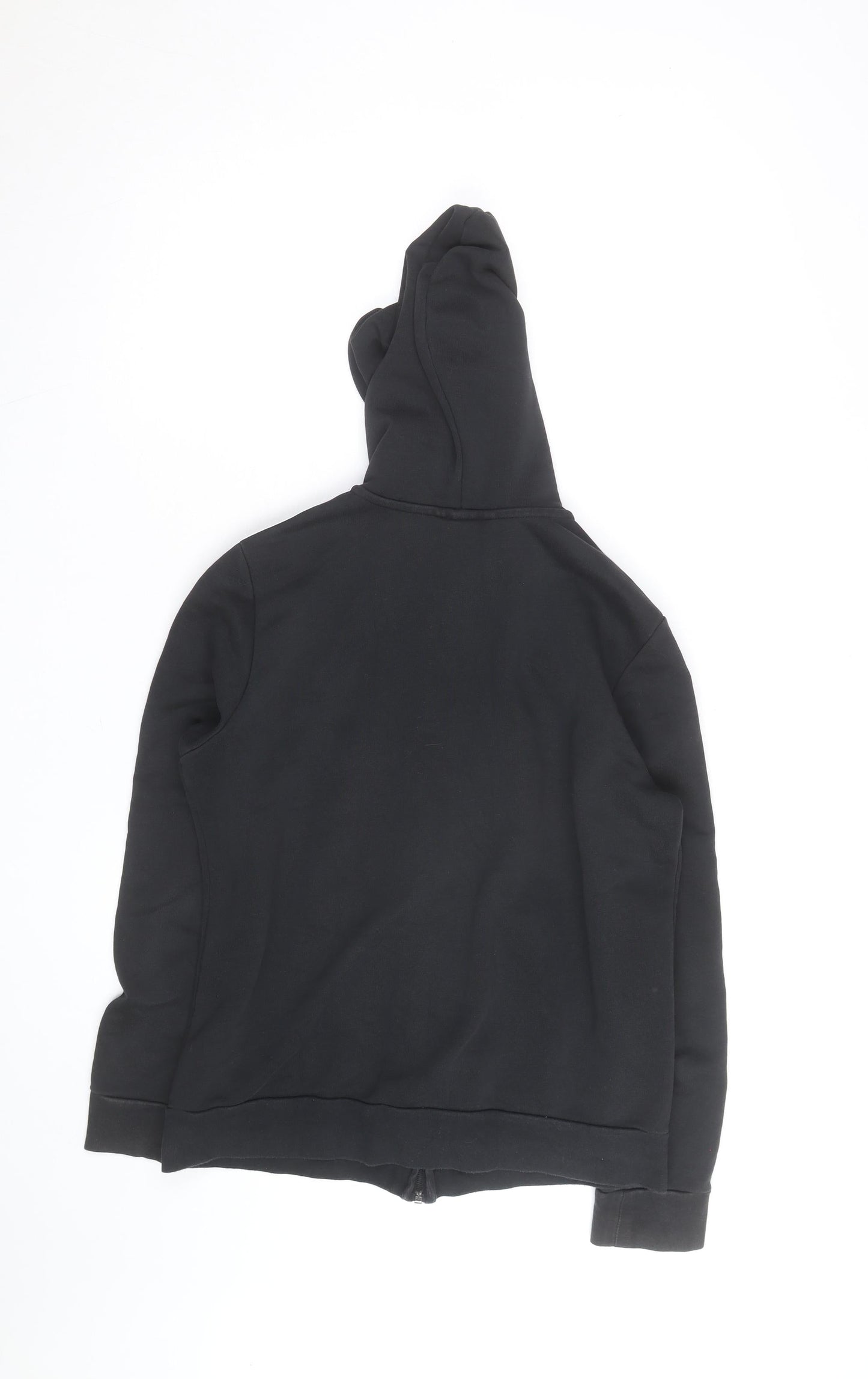 adidas Boys Black Full Zip Hoodie 14 Years Fleece Sports Jacket