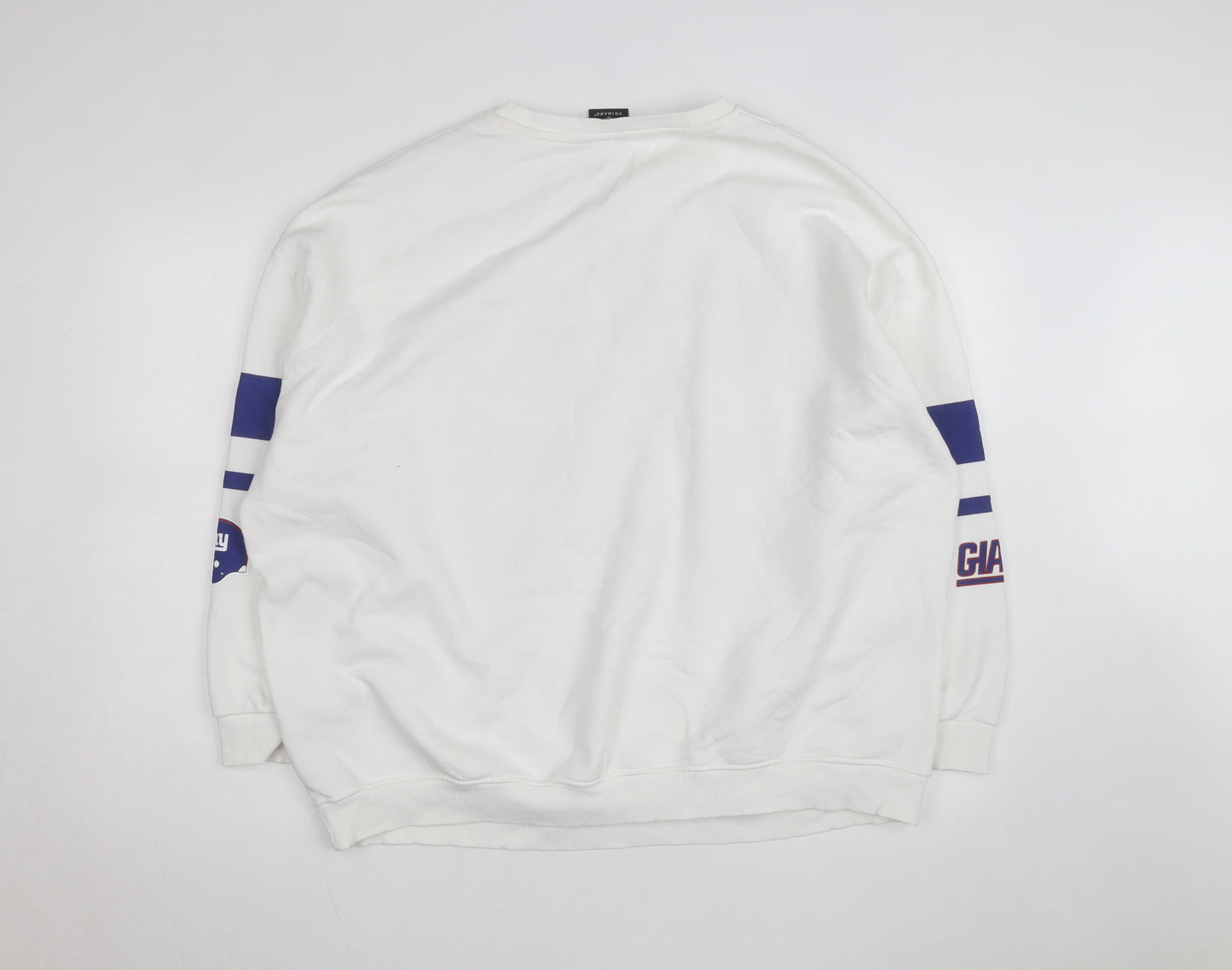 Primark NFL Men’s White XL Pullover Sweatshirt with Logo Print