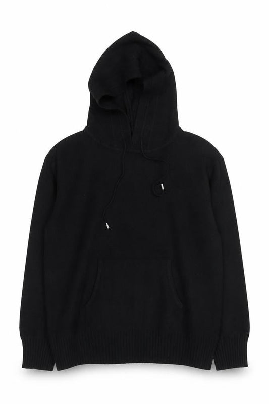 Marks & Spencer Men's Black Pullover Hoodie Medium Knit Cotton Blend