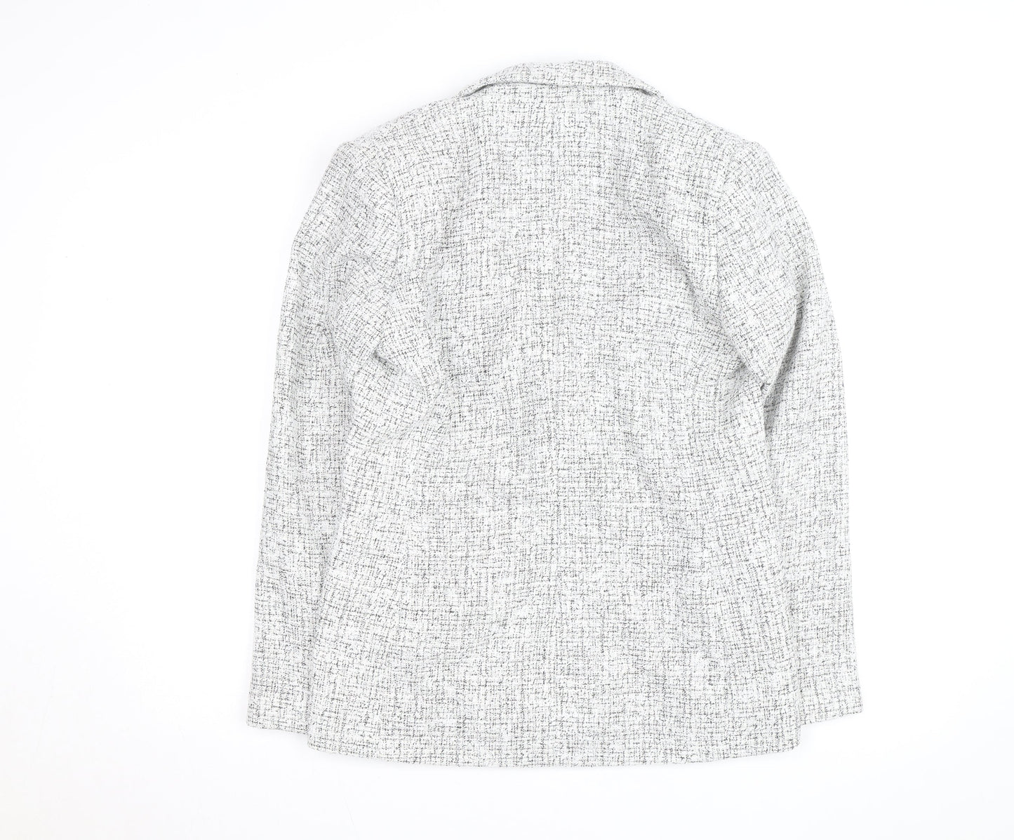 Next Women’s Grey Tweed Blazer Size 12 Workwear Classic Jacket