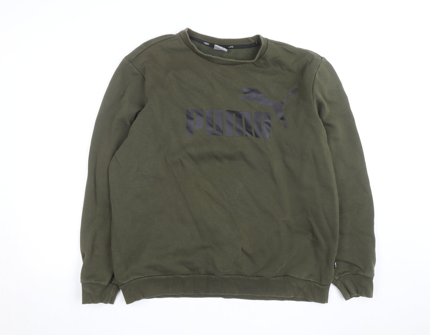 Puma Men's Green XL Crew Neck Pullover Sweatshirt