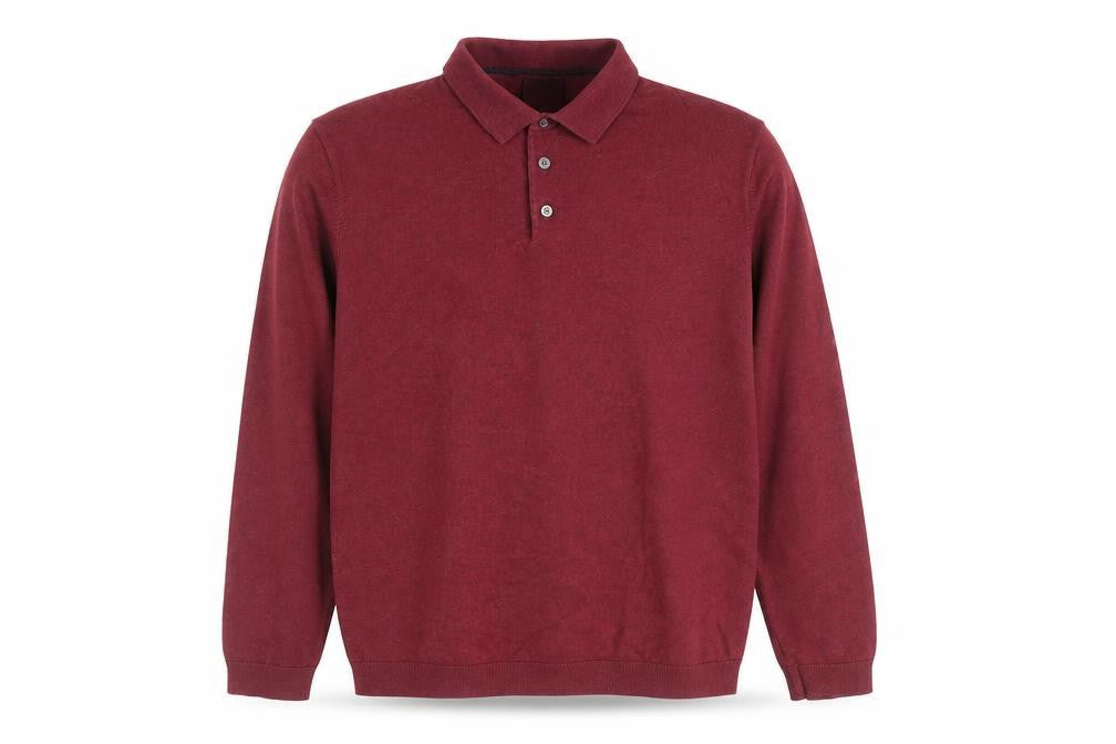Next Men's Red Long Sleeve Cotton Blend Collared Shirt Size L