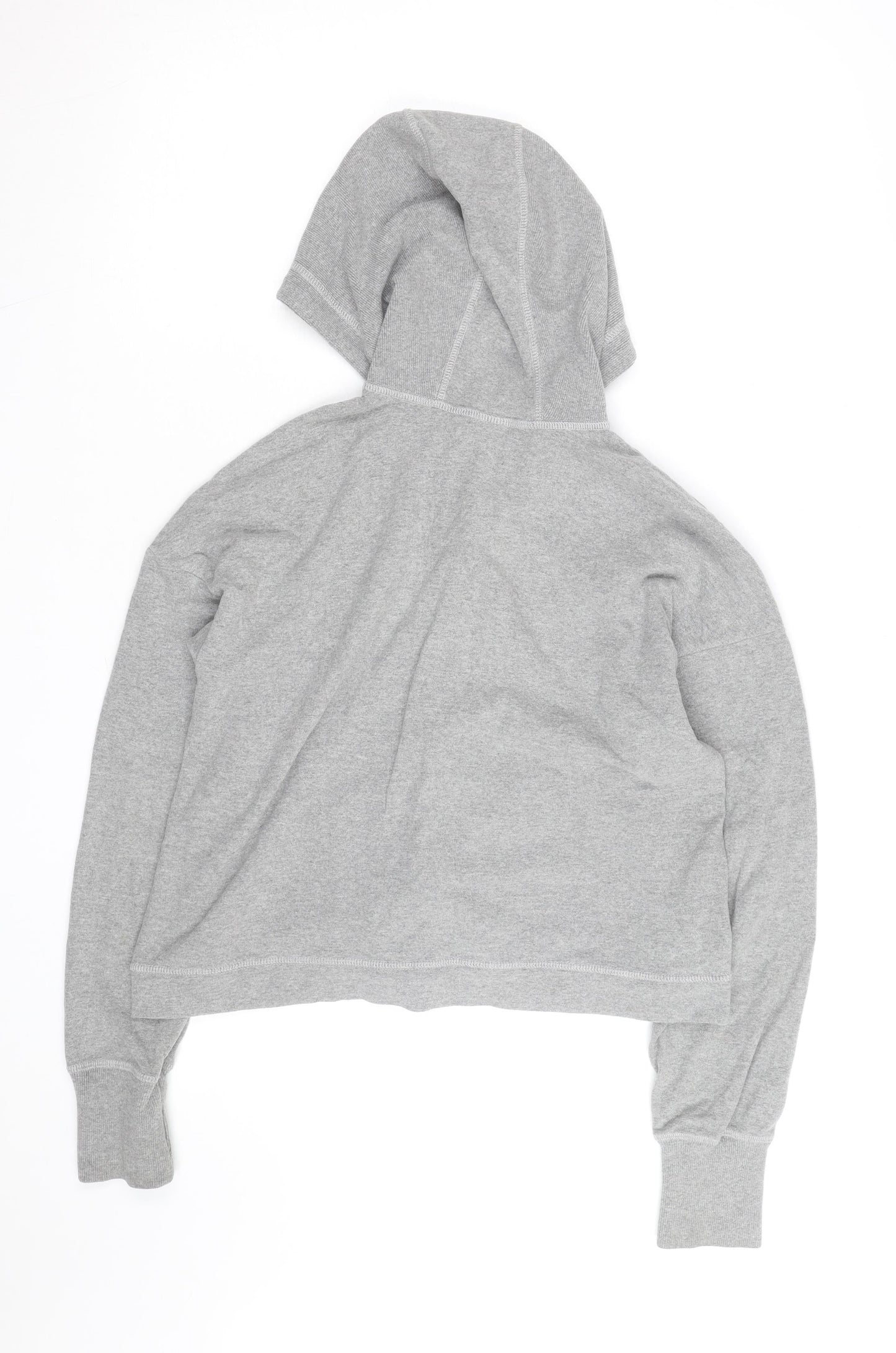 Sweaty Betty Women Grey Full Zip Hoodie Size S Cotton Blend