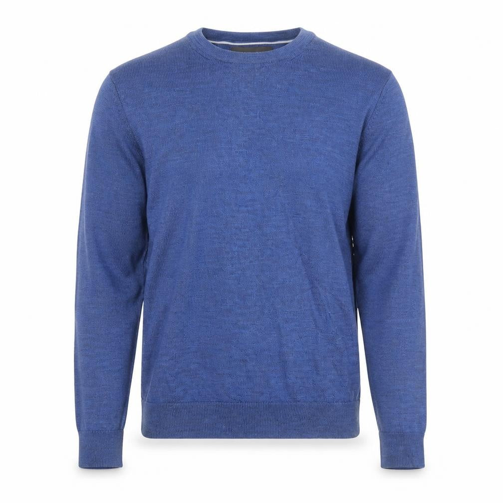 Marks & Spencer Men's Blue Wool Crew Neck Jumper Size M