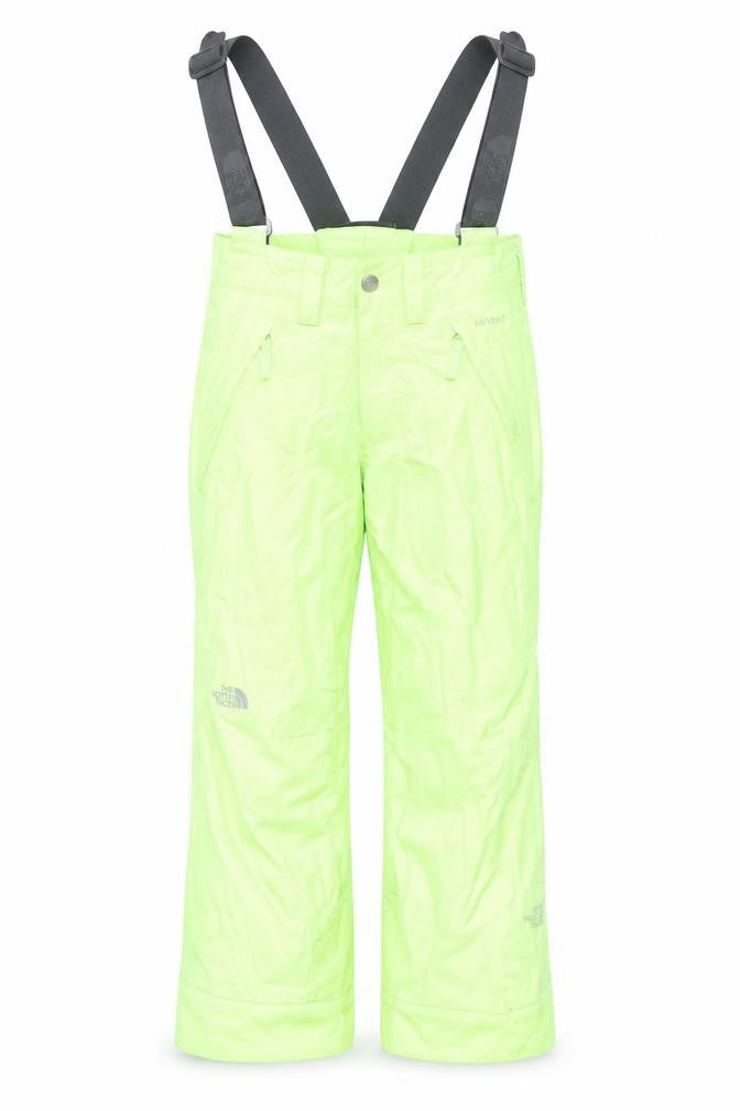 The North Face Boys Green M Snow Pants Waterproof Insulated Winter Trousers