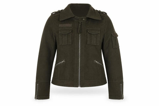 Label Lab Women Brown Wool Military Jacket Size 6