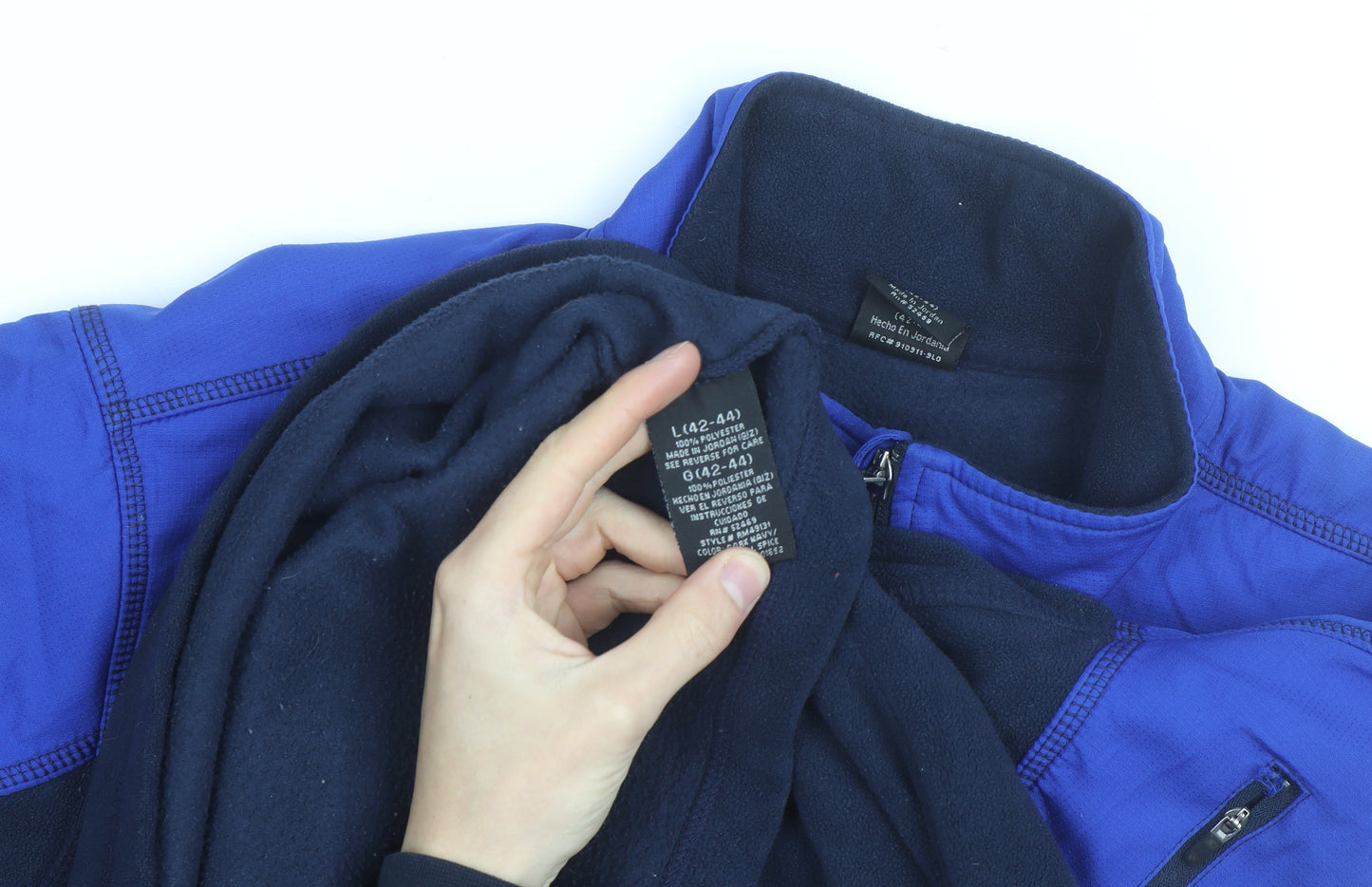 Starter Men's Blue 1/4 Zip Fleece Track Jacket Size L