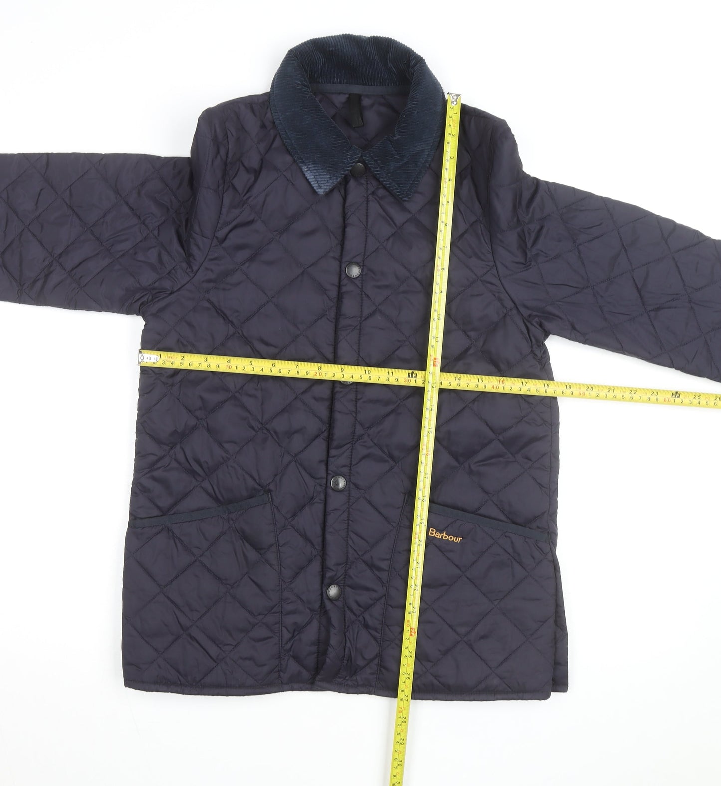 Barbour Women's Blue Quilted Mid-Length Jacket Size M