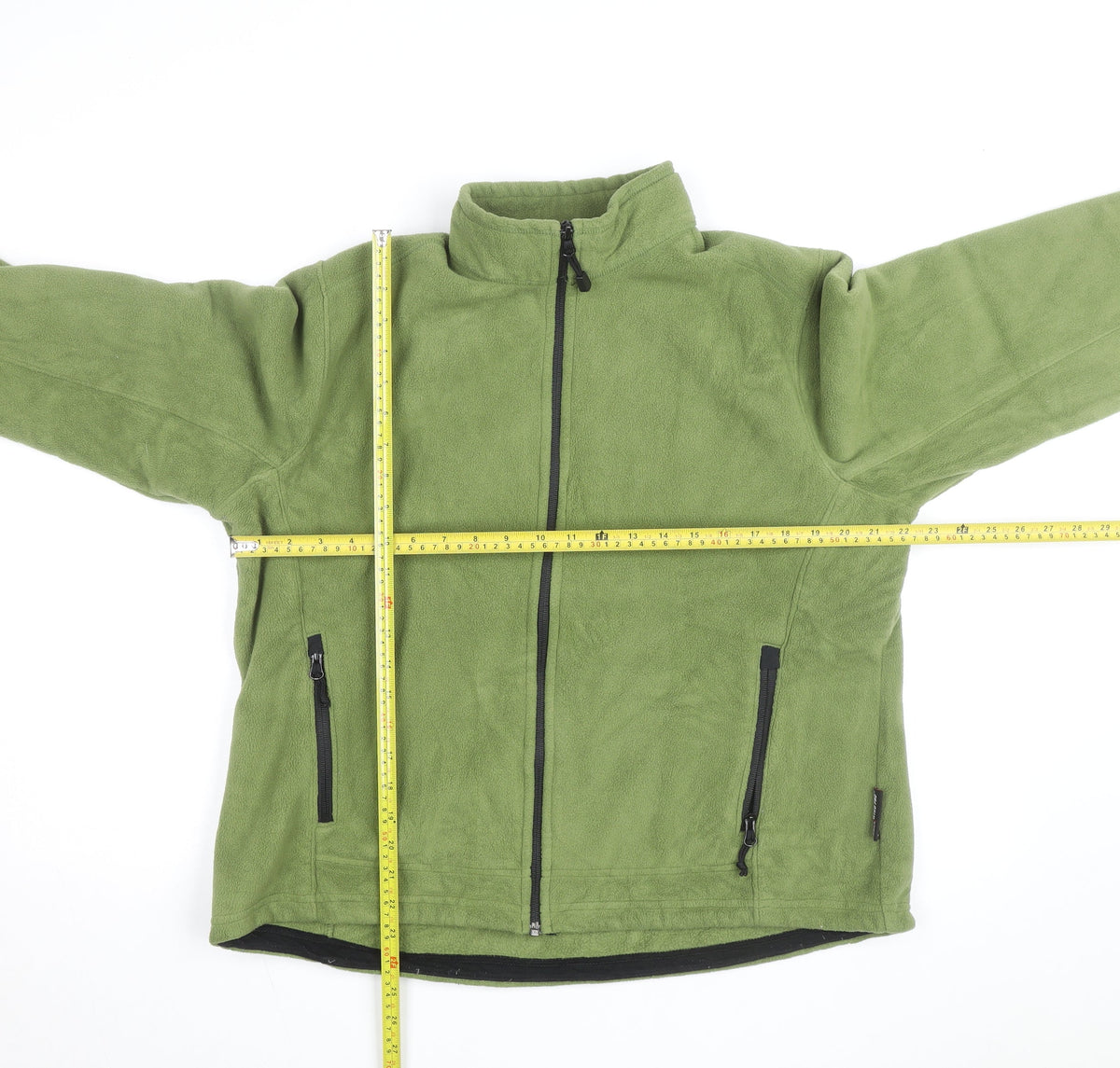 Eddie Bauer Women's Green Fleece Full Zip Hiking Jacket Size XL