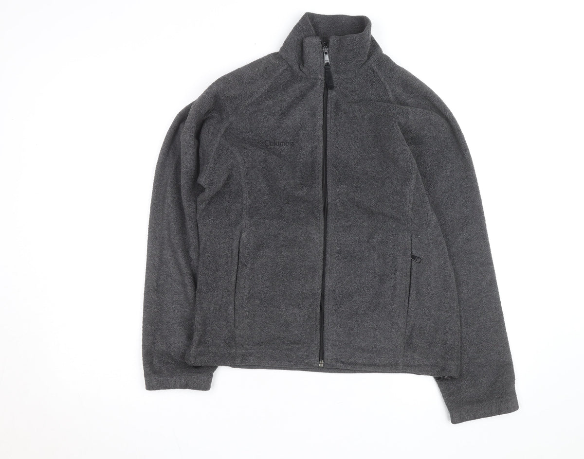 Columbia Women's Grey Fleece Full Zip Jacket Size S Lightweight Outdoor