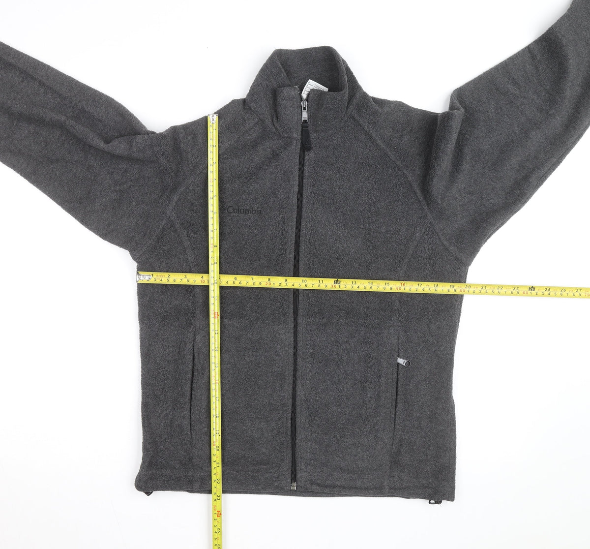 Columbia Women's Grey Fleece Full Zip Jacket Size S Lightweight Outdoor
