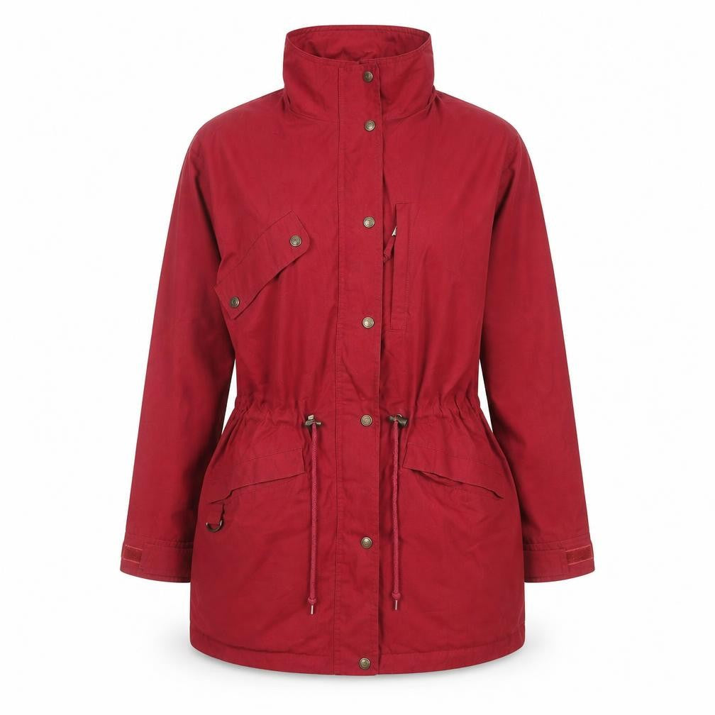 Eddie Bauer Men's Red Parka Jacket Size M Water Resistant Lined