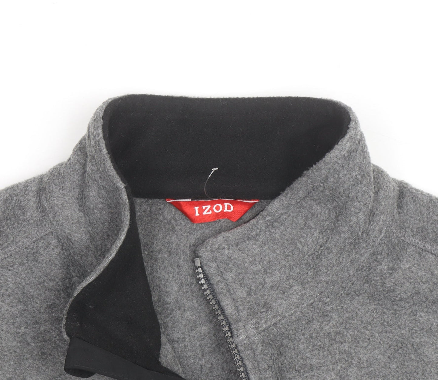 IZOD Mens Grey Fleece Bodywarmer Waistcoat L Zip Up Lightweight