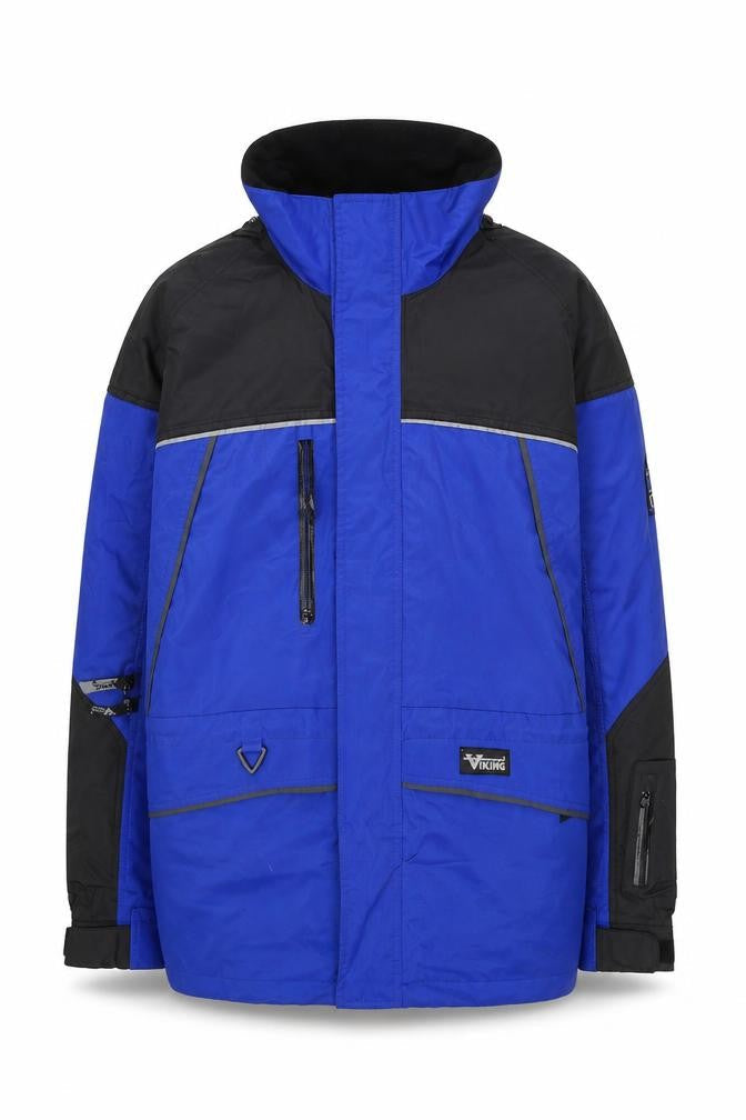 Viking Men's Blue Waterproof Hooded Winter Parka Jacket L