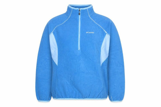 Columbia Girls Blue Fleece 1/4 Zip Pullover Sweatshirt L