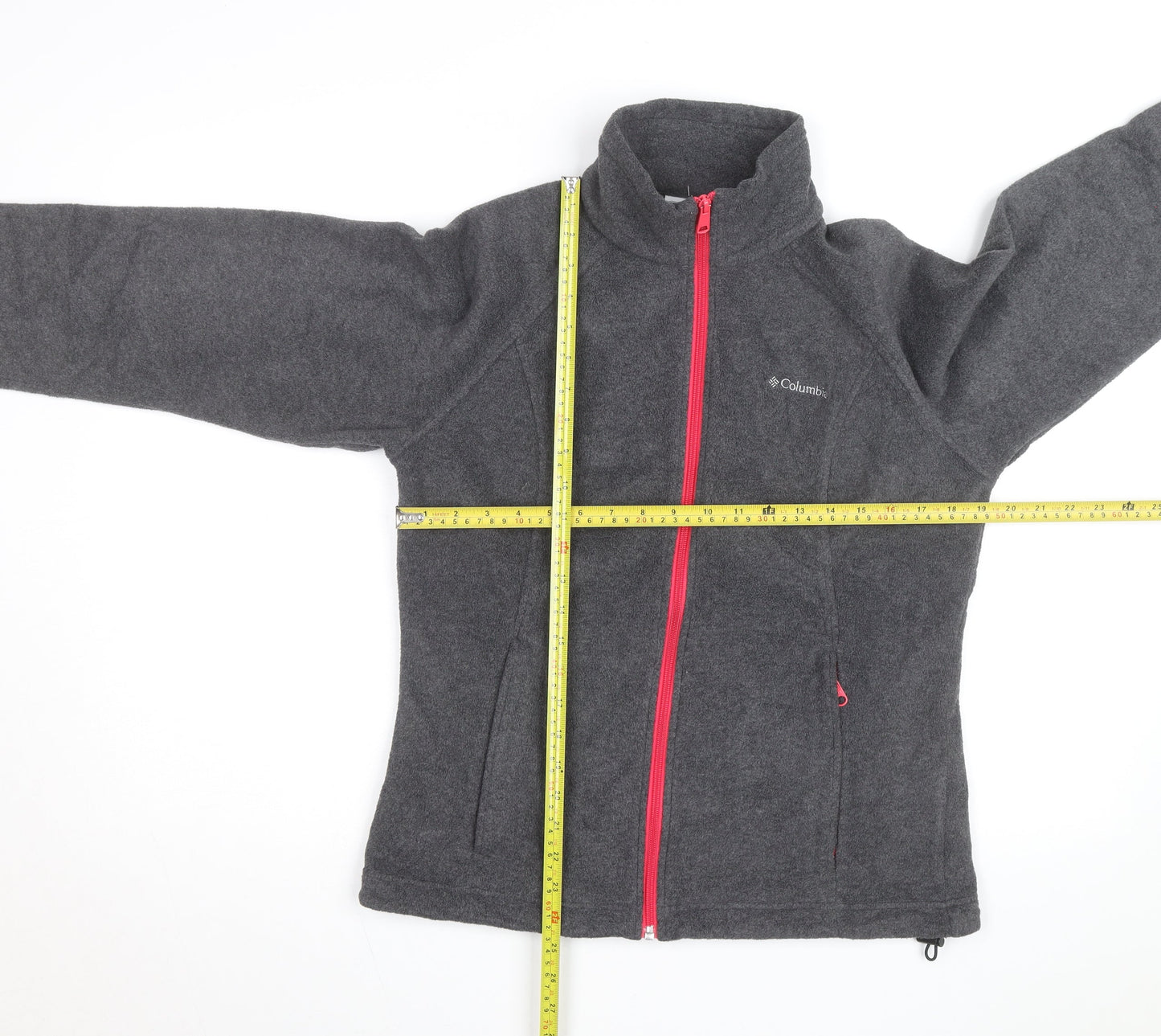 Columbia Womens Grey Fleece Full Zip Jacket Size M Outdoor Active