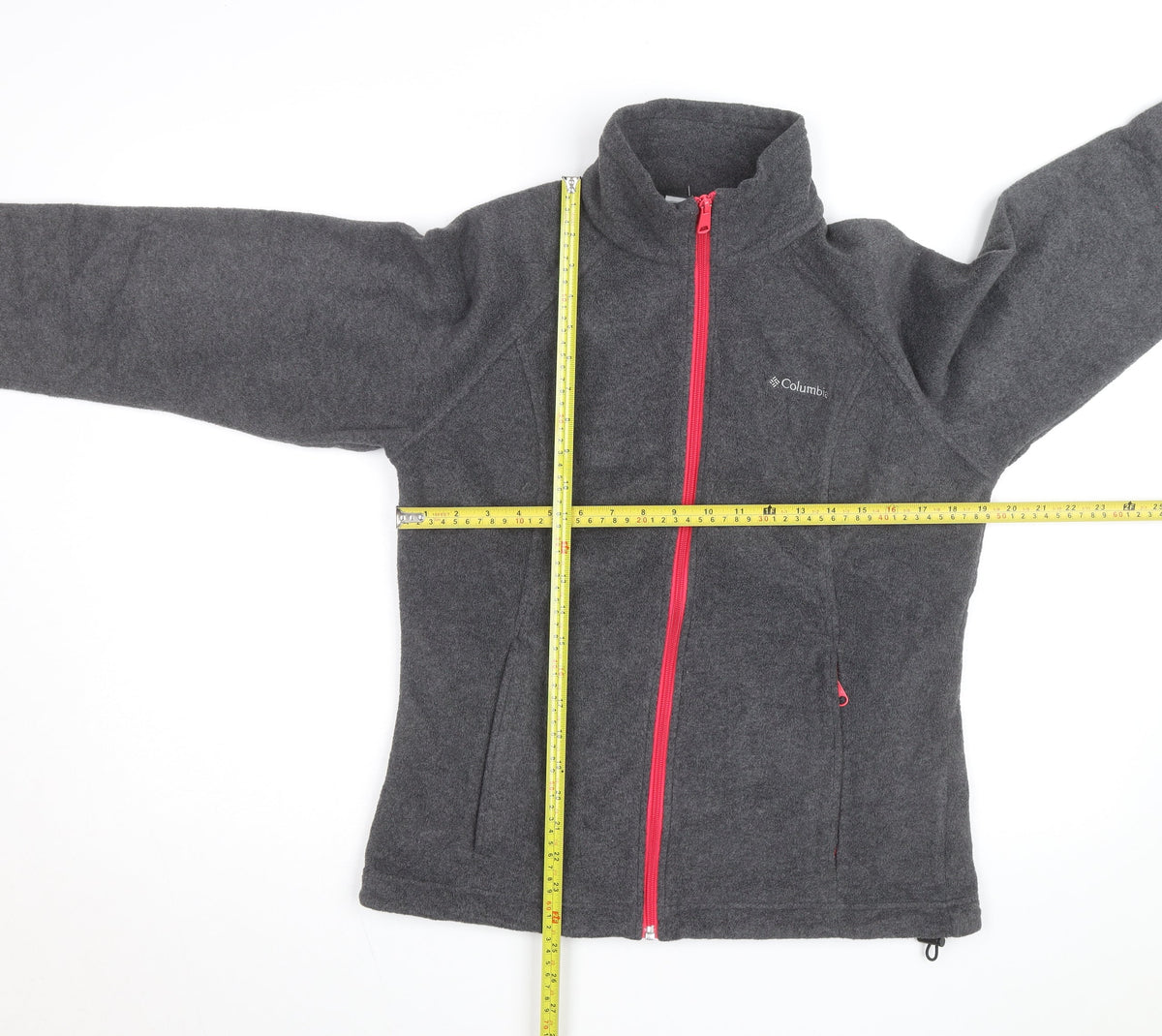 Columbia Womens Grey Fleece Full Zip Jacket Size M Outdoor Active