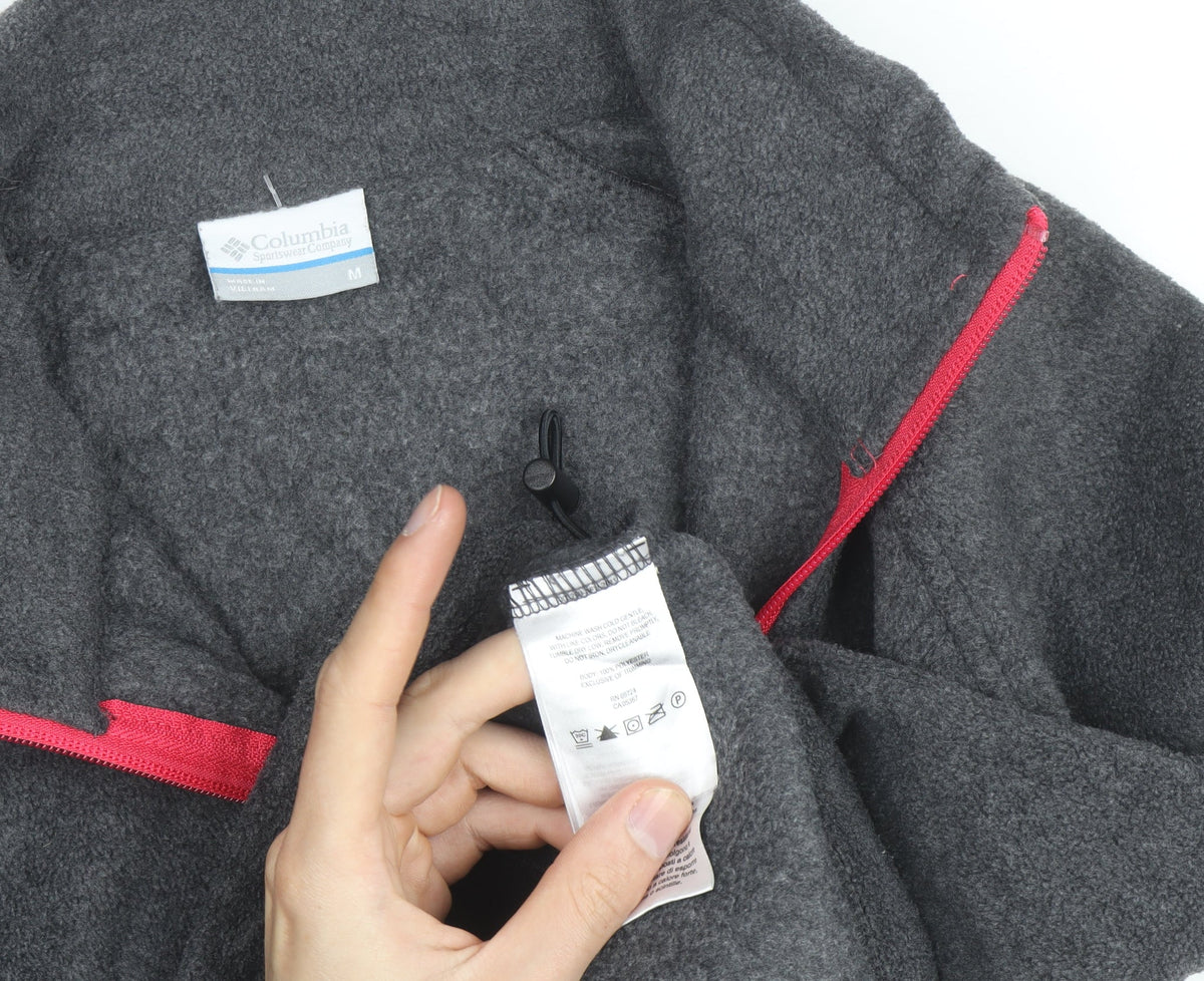 Columbia Womens Grey Fleece Full Zip Jacket Size M Outdoor Active