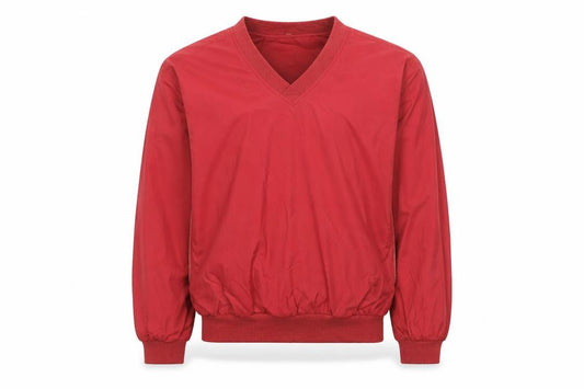IZOD Men's Red V-Neck Pullover Sweatshirt Size S Nylon Lightweight